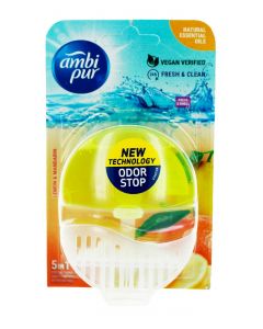 Ambi Pur Aparat odorizant WC+rezerva 55 ml 5in1 Lemon&Mandarin