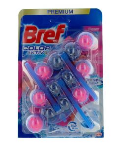 Bref Odorizant WC cu bile 3x50g Premium Flower