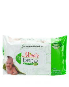 Mica's Bebe Servetele umede cu capac 108 buc Aloe Vera
