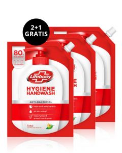 PROMO Lifebuoy Sapun lichid antibacterian rezerva 500 ml 2+1 GRATIS