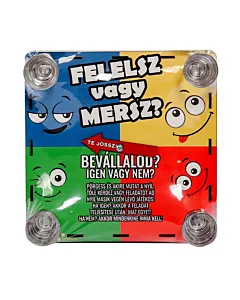 Joc de baut cu 4 pahare shot 25x25 cm Felelsz vagy mersz?