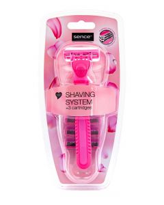 Sence Beauty Aparat de ras pentru femei 1 buc (3 lame)+3 rezerve 