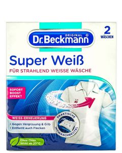 Dr. Beckmann Pudra inalbitoare pentru rufe albe 2x40 g