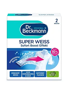 Dr. Beckmann Pudra inalbitoare pentru rufe albe 2x40 g