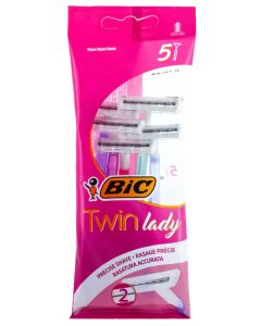 Bic Aparat de ras 2 lame 5 buc Twin Lady