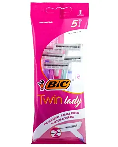 Bic Aparat de ras 2 lame 5 buc Twin Lady
