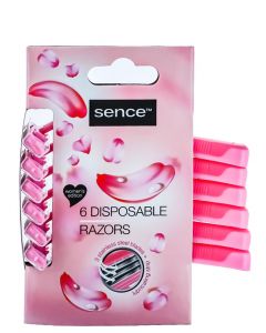 Sence Beauty Aparat de ras pentru femei 3 lame 6 buc 