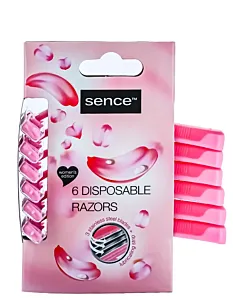 Sence Beauty Aparat de ras pentru femei 3 lame 6 buc 
