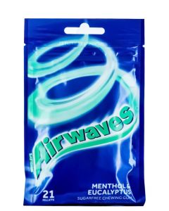 Airwaves Guma de mestecat 21 buc Menthol&Eucalypthus (exp:05.04.2023)