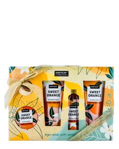 Sence Collection Caseta femei:Gel de dus+Unt de corp+ Scrub+Spray de corp+Bomba 2x150+2x100 ml 100g