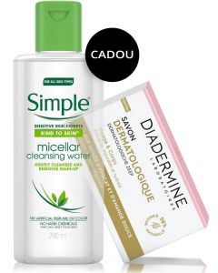 Promo!Diadermine Sapun dermatologic 100 g+Simple Apa micelara 200 ml Sensitive Gratis!