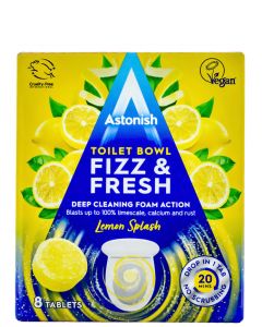 Astonish Tablete pentru curatarea vaselor de toaleta 8 buc (8x25g) Lemon Splash