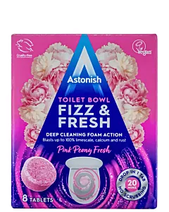Astonish Tablete pentru curatarea vaselor de toaleta 8 buc (8x25g) Pink Peony Fresh