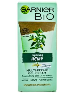 Garnier Bio Crema Gel de fata cu canepa 50 ml Multi Repair Stressed Skin,Even Sensitive