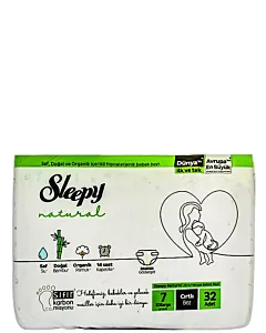 Sleepy Natural scutece nr.7 20-30 kg XX-Large 32 buc