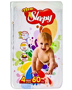 Sleepy Natural scutece nr.4 7-14 kg Maxi 60 buc New Jumbo