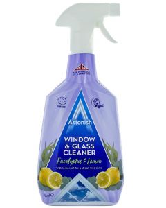Astonish Solutie curatat geamuri cu pompa 750 ml Eucalyptus&Lemon