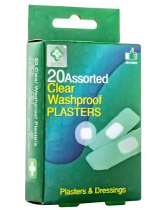 A+E Plasturi 20 buc Clear Washproof 