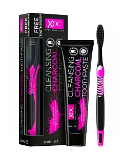 Xoc Pasta de dinti 100 ml +Periuta de dinti Cleansing Charcoal 