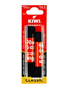 Kiwi Sireturi de pantofi 90 cm 2 perechi Negru