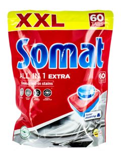 Somat Tablete pentru masina de spalat vase 60 buc All in 1 Extra