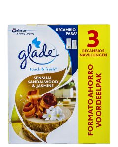 Glade Rezerva odorizant Touch&Fresh 3x10 ml Sandalwood&Jasmine