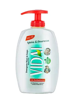 Vidal Sapun lichid maini si corp cu pompa 500 ml Igiene&Sicurezza (Antibatterico)