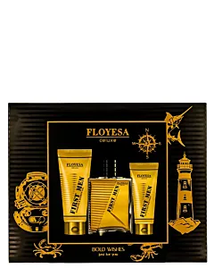 Floyesa Caseta Barbati:Parfum+Sampon&Gel de dus+Gel curatare fata 100+150+100 ml Deluxe