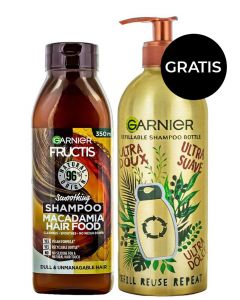 PROMO Fructis Sampon Macadamia Hair Food 350 ml+ Recipient gol (reincarcabil)