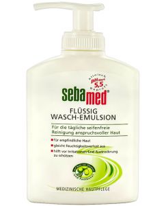 Sebamed Gel de curatare pentru fata si corp cu pompa 200 ml Flussig Wasch-Emulsion