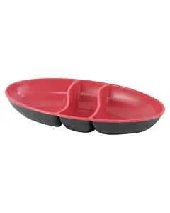 Bol dublu pentru gustari din plastic 25x15x3 cm Diverse Culori