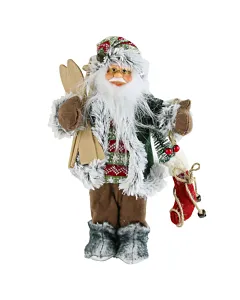 Figurina Mos Nicolae 37 cm Verde