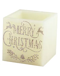 Lumanare lampion Merry Christmas 11x11 cm