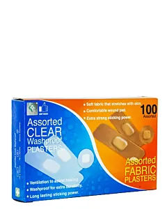 A+E Plasturi 100 buc Assorted Clear,Washproof