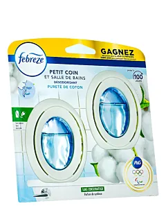 Febreze Odorizant de baie 2x7.5 ml Purete de coton