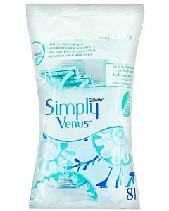 Venus Aparat de ras pentru femei 2 lame 8 buc Simply