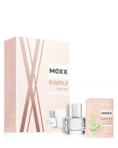 Mexx Caseta femei:Parfum+Sapun 20 ml + 75 g Simply Clean Formula