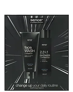 Sence Collection Caseta barbati:Sampon&Gel de dus+Gel curatat fata 200+150 ml Refreshing