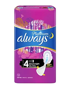 Always Absorbante 14 buc  Platinum Secure Night Size 4