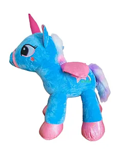 Jucarie de plus Unicorn Cu Aripi De Inger 60 cm Albastru Deschis