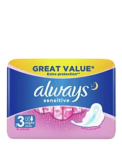 Always Absorbante 10 buc Sensitive S3 Night