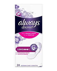 Always Discreet Absorbante zilnice pentru incontinenta 24 buc Long 