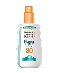Garnier Ambre Solaire Spray transparent pentru protectie solara 200 ml SPF 30 Invisible Protect Refr