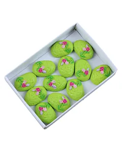 Set 12 decor oua din rasina 2 cm, autoadezive