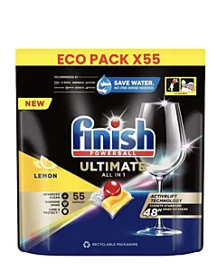 Finish Tablete pentru masina de spalat vase 55 buc Ultimate All In1 Citron