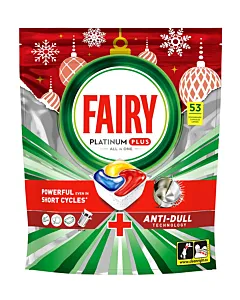 Fairy Capsule masina de spalat vase 53 buc Platinum All in 1 Plus Lemon