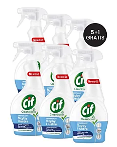 PROMO 5+1 GRATIS Cif Solutie curatat geamuri cu pompa 500 ml Cleenboost