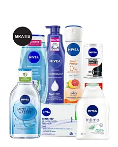 PROMO Pachet Nivea 6 produse + 1 Gel de dus 250 ml Mood Detox GRATIS 