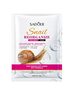 Sadoer Masca de fata cu saliva de melc si colagen 25 g Reorganize Anti Wrinkle