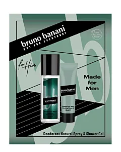 Bruno Banani Caseta barbati:Spray natural+Gel de dus 75+50 ml Made For Men
